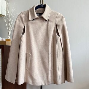 Zara Classic Tan Women's Cape Coat